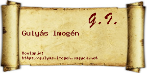 Gulyás Imogén névjegykártya