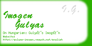 imogen gulyas business card